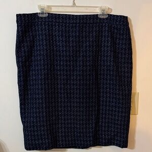 J. Crew Textured Navy Pencil Skirt